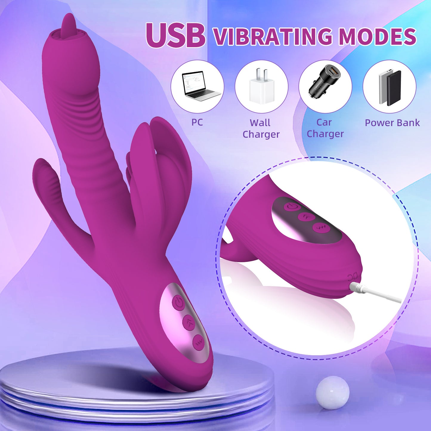 10 Vibrating Mode + Thrusting With Heating Feature