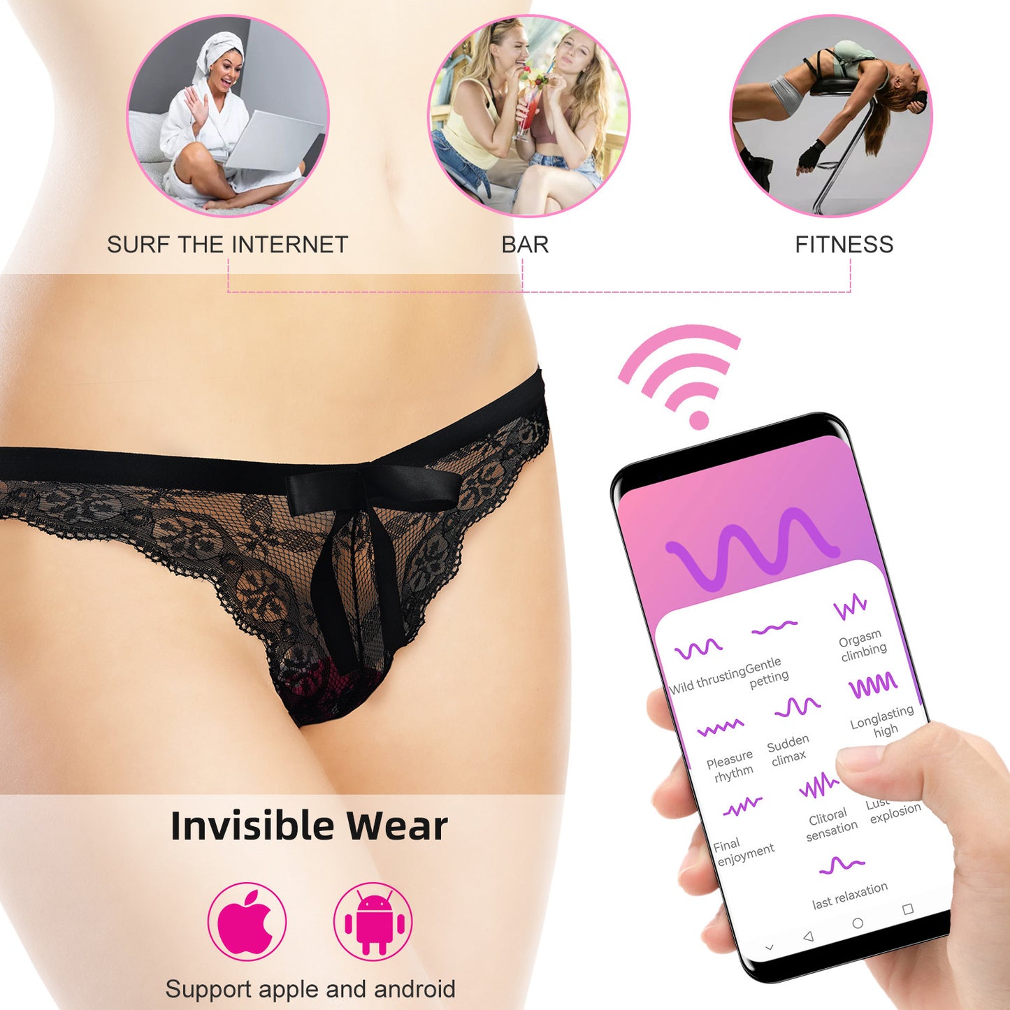 Wireless Remote Control 10-frequency Underwear  Vibrator